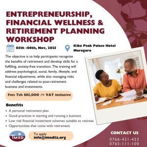 ENTREPRENEURSHIP, FINANCIAL WELLNESS AND RETIREMENT PLANNING WORKSHOP